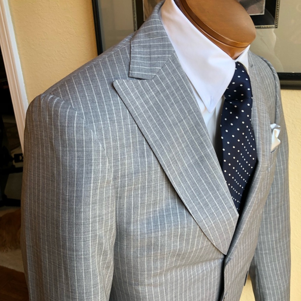 Banana Republic Wool and Cashmere Pinstripe 38S